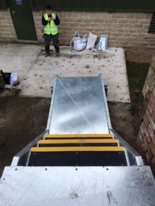 Fabricated steel platform